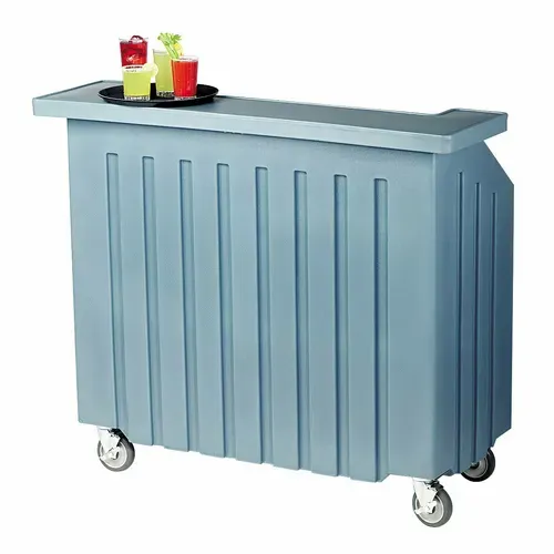 Cambro Cambro BAR540401 Cambar 80 lb. Ice Sink Blue 5-Bottle Speed Rail Portable Bar