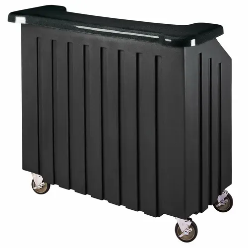 Cambro Cambro BAR540DS670 Cambar 100 lb. Ice Sink Black 5-Bottle Speed Rail Portable Bar