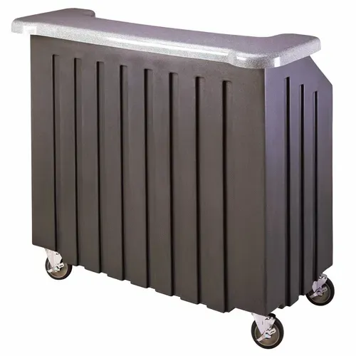 Cambro Cambro BAR540DS671 Cambar 100 lb. Ice Sink Gray 5-Bottle Speed Rail Portable Bar