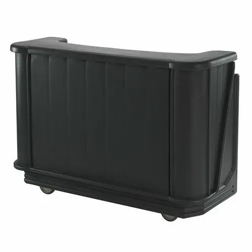 Cambro Cambro BAR650CP110 Cambar 80 lb. Ice Sink Black 7-Bottle Speed Rail Portable Bar