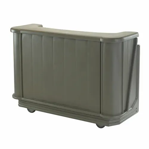 Cambro Cambro BAR650CP194 Cambar 80 lb. Ice Sink Brown 7-Bottle Speed Rail Portable Bar