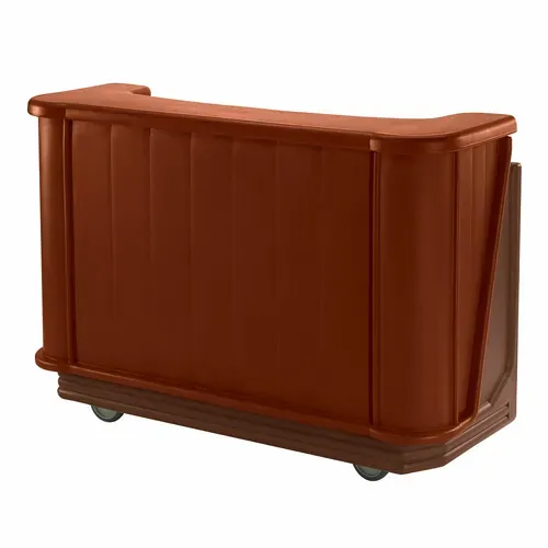 Cambro Cambro BAR650DX189 Cambar 80 lb. Ice Sink Brown 7-Bottle Speed Rail Portable Bar