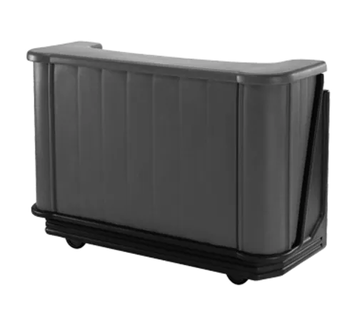 Cambro Cambro BAR650DX420 Cambar 80 lb. Ice Sink Black and Gray 7-Bottle Speed Rail Portable Bar