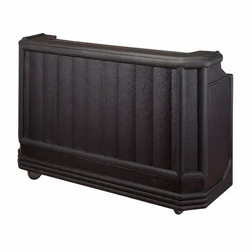 Cambro Cambro BAR730110 Cambar 80 lb. Center Ice Sink Black 7-Bottle Speed Rail Portable Bar