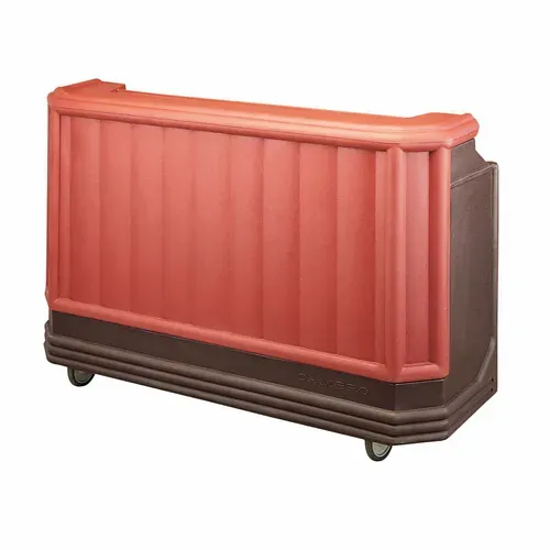 Cambro Cambro BAR730CP189 Cambar 80 lb. Center Ice Sink Brown 7-Bottle Speed Rail Portable Bar