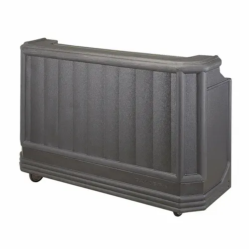 Cambro Cambro BAR730CP191 Cambar 80 lb. Center Ice Sink Gray 7-Bottle Speed Rail Portable Bar