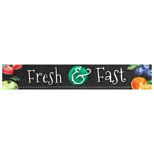 Cambro Cambro CSFLEXMERCH3000 Camshelving® Flex Station Merchandiser Signs,  "Fresh and Fast"