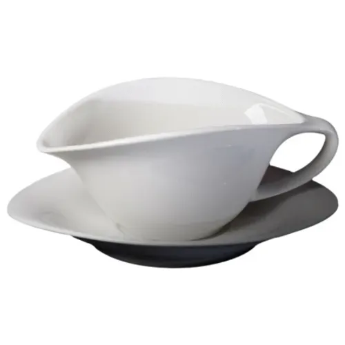 Cameo Cameo 711-75/S Shell Shape Gravy Boat & Saucer Set 11 oz (325