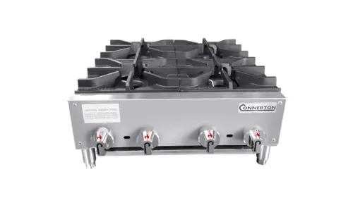 Connerton Connerton CHP-424-S 4 Burner Countertop Gas Hotplate / Range with Manual Controls - 112,000 BTU