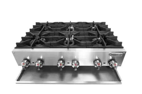 Connerton CHP-848-S 8 Burner Countertop Gas Hotplate / Range with Manual Controls - 224,000 BTU