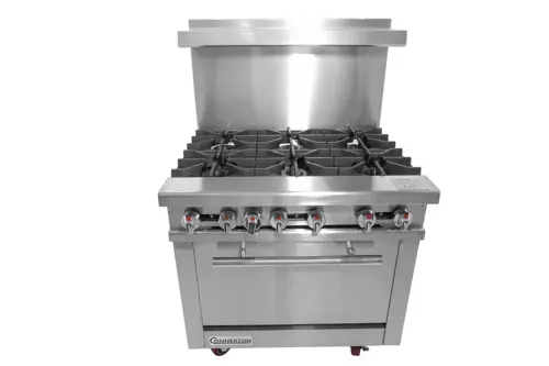 Connerton Connerton CN36-6 Restaurant Gas Range, with 6 Burners and Bake-n-Roast Oven - 203,000 BTU