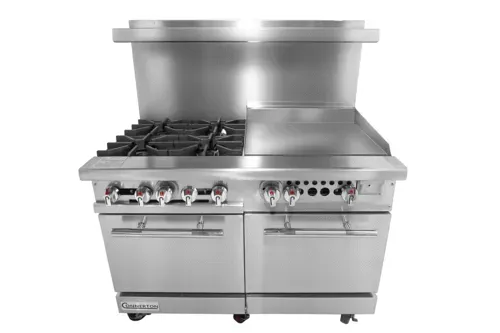 Connerton Connerton
CN48-2-36G-2OV
Restaurant Gas Range,
48" W
with 


and Controls,
-