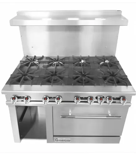 Connerton CN48-2-36G Restaurant Gas Range, 48" W with 2 Bake-n-Roast Oven (1) 36" Griddle and Controls, - 203,000 BTU