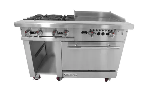 Connerton Connerton CN48-4-24G Restaurant Gas Range, 48" W with 4 Bake-n-Roast Oven (1) 24" Griddle and Controls, - 147,000 BTU