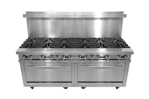Connerton Connerton CN72-12 Restaurant Gas Range, 72" W with 12 Burners and (2) Bake-n-Roast Ovens - 406,000 BTU