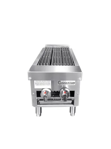 Connerton Connerton CRB-12-S 12.00" Gas Countertop Standard Duty Radiant Charbroiler with Manual Control - 12000 - 55000