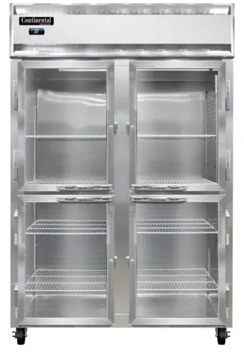 Continental Refrigerator Continental Refrigerator 2RNSSPTHD-GD-SD 520'' Section Door Pass-Thru Refrigerator