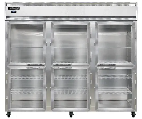 Continental Refrigerator Continental Refrigerator 3RENSAPTHD-GD-SD 85.50'' Section Door Pass-Thru Refrigerator