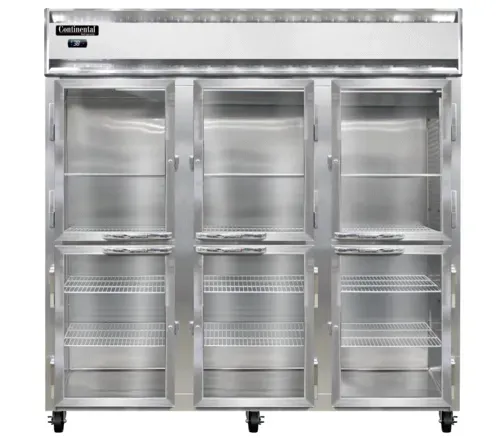 Continental Refrigerator Continental Refrigerator 3RNSSPTHD-GD-SD 780'' Section Door Pass-Thru Refrigerator