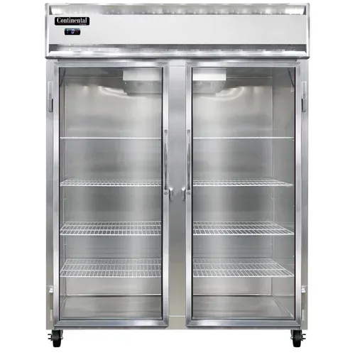 Continental Refrigerator 2FENGD 57'' 2 Section Glass Door Reach-In Freezer