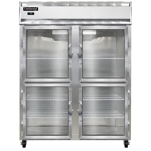 Continental Refrigerator 2FENSAGDHD 57'' 2 Section Glass Door Reach-In Freezer