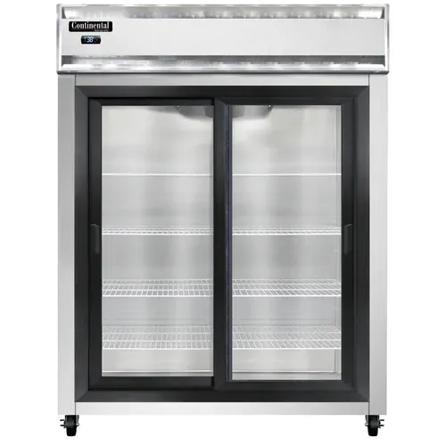 Continental Refrigerator Continental Refrigerator 2RENSGD 57'' 2 Section Door Reach-In Refrigerator