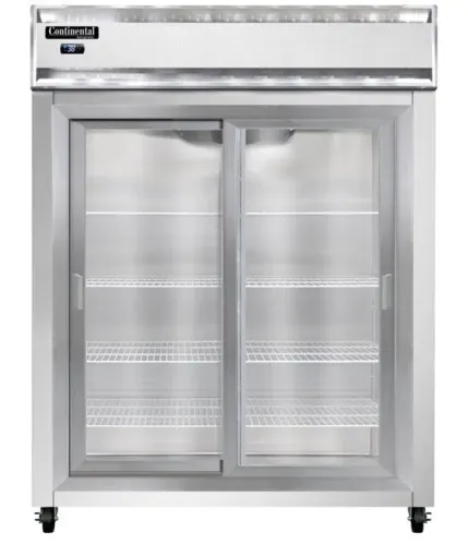 Continental Refrigerator Continental Refrigerator 2RESNSGD 57'' 2 Section Door Reach-In Refrigerator