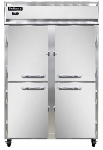 Continental Refrigerator Continental Refrigerator 2RNPTHD-SD-GD 520'' Section Door Pass-Thru Refrigerator