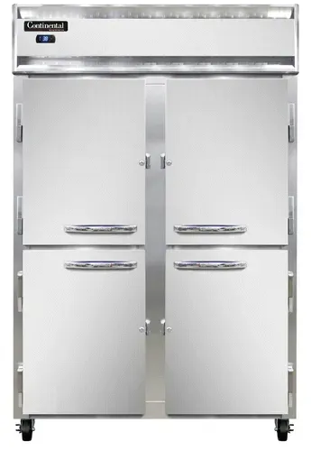 Continental Refrigerator 2RNSAHD 52'' 2 Section Door Reach-In Refrigerator