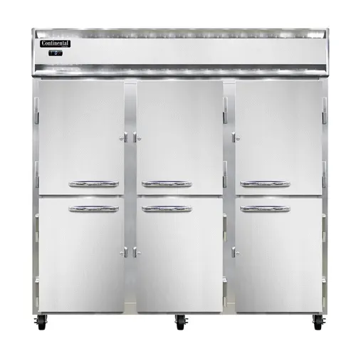 Continental Refrigerator 3FNSAHD 78'' 3 Section Solid Door Reach-In Freezer