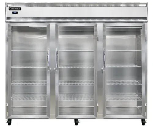 Continental Refrigerator Continental Refrigerator 3RENSAPT-GD-SD 85.50'' Section Door Pass-Thru Refrigerator