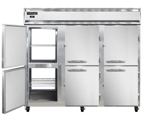 Continental Refrigerator 3RENSSPTHD 85.5'' Section Door Pass-Thru Refrigerator