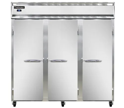 Continental Refrigerator 3RNSA 78'' 3 Section Door Reach-In Refrigerator