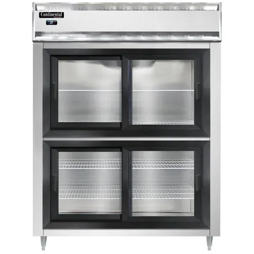 Continental Refrigerator D2RESNSGDHD 57'' 2 Section Door Reach-In Refrigerator
