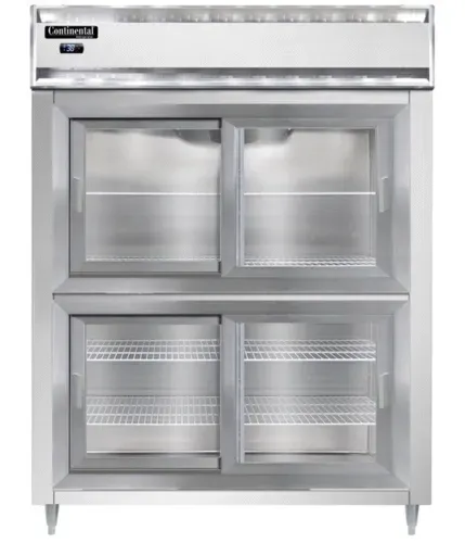 Continental Refrigerator Continental Refrigerator D2RESNSSSGDHD 57'' 2 Section Door Reach-In Refrigerator