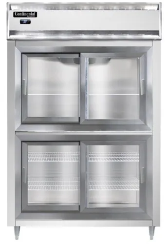 Continental Refrigerator Continental Refrigerator D2RSNSGDHD 52'' 2 Section Door Reach-In Refrigerator
