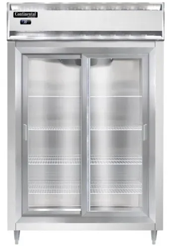 Continental Refrigerator Continental Refrigerator D2RSNSSSGD 52'' 2 Section Door Reach-In Refrigerator