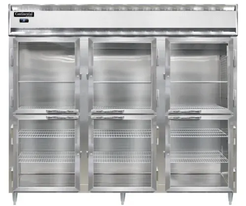Continental Refrigerator Continental Refrigerator D3RENSSPTHD-GD-SD 85.50'' Section Door Pass-Thru Refrigerator