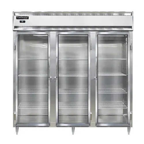 Continental Refrigerator D3RNSAGD 78'' 3 Section Door Reach-In Refrigerator