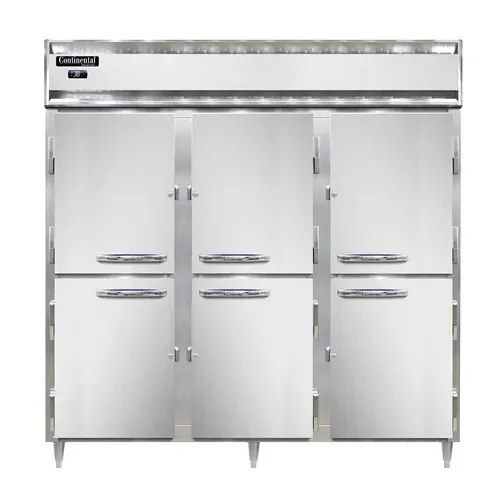 Continental Refrigerator D3RNSSHD 78'' 3 Section Door Reach-In Refrigerator