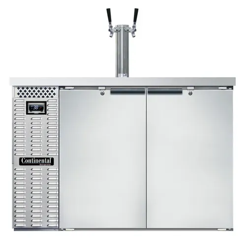 Continental Refrigerator KC50NSS Draft Beer Cooler - Stainless Steel, Capacity,