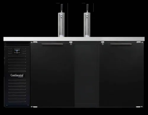 Continental Refrigerator Continental Refrigerator KC69N Draft Beer Cooler - Black, Capacity,