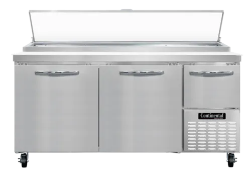 Continental Refrigerator Continental Refrigerator PA68N 68'' Refrigerated Pizza Prep Table