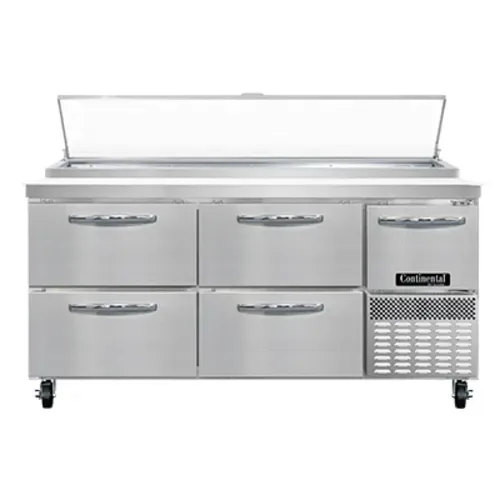 Continental Refrigerator PA68N-D 68'' Refrigerated Pizza Prep Table