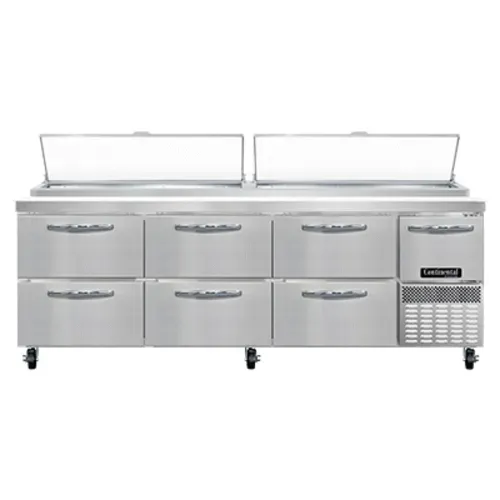 Continental Refrigerator PA93N-D 93'' Refrigerated Pizza Prep Table
