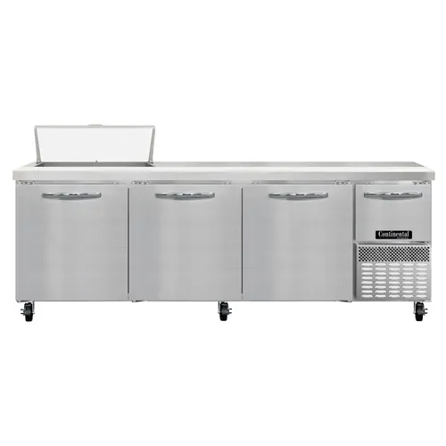 Continental Refrigerator RA93N8 93'' Refrigerated Sandwich / Salad Prep Table with