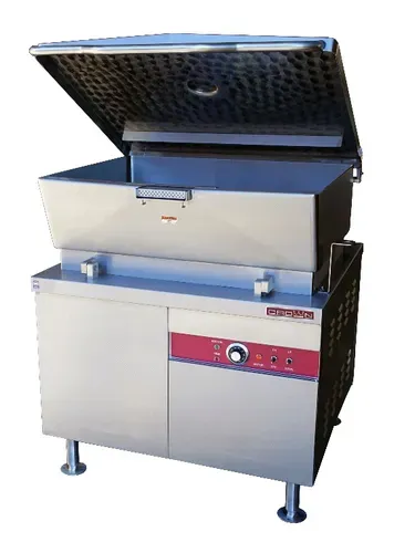 Crown GMTS-30 30 Gallon Gas Floor Model Tilting Skillet Braising Pan with Electronic Contols - 80,000 BTU