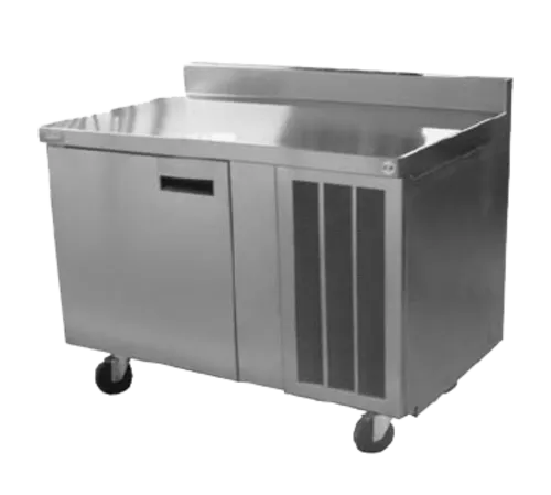 Delfield 18699BSTMP 99'' 3 Door Counter Height Worktop Refrigerator with Front Breathing Compressor - 27.46 cu. ft.