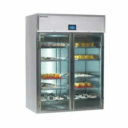 Delfield GAHRI2-G Specification Line® 76.5 cu. ft. 2 Section Glass Door Roll-In Heated Cabinet, Stainless Steel - 208-240 Volts, 66"W x 33.95"D x 89.01"H
