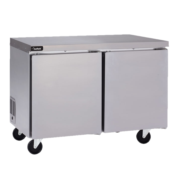 Delfield GUF48P-S 48'' 2 Section Undercounter Freezer with 2 Left/Right Hinged Solid Doors and Side / Rear Breathing Compressor Delfield GUF48P-S 48'' 2 Section Undercounter Freezer with 2 Left/Right Hinged Solid Doors and Side / Rear Breathing Compressor